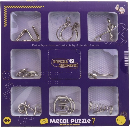 Metalowe łamigłówki – zestaw 8 sztuk