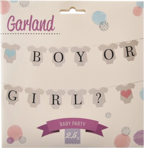 Papierowa girlanda Boy/Girl 2,5 m