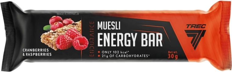 Trec energetyczny baton musli żurawina i malina 30 g
