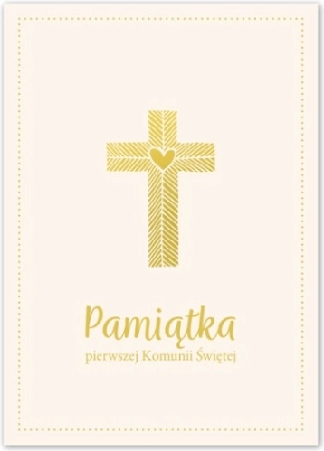 Pamiątka Pierwszej Komunii Świętej – album A4 z motywem serca i krzyża