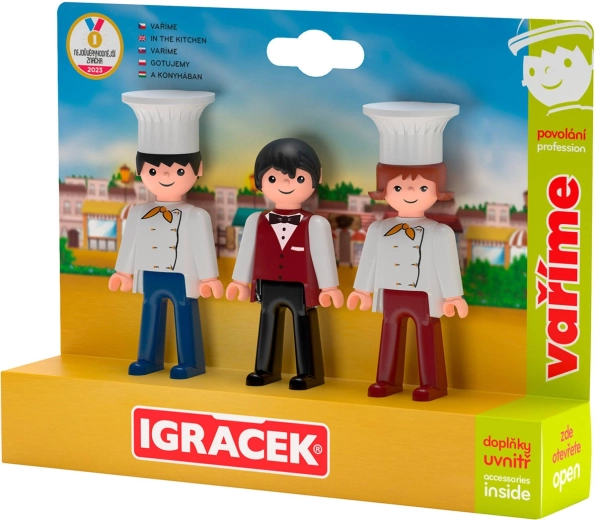 Efko Igráček trio gotujemy – zestaw 3 przegubowych figurek z akcesoriami