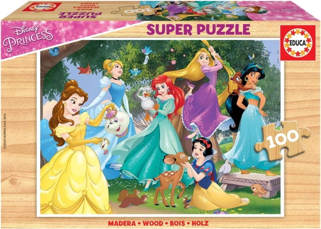 Drewniane puzzle DISNEY księżniczki 100 elementów EDUCA