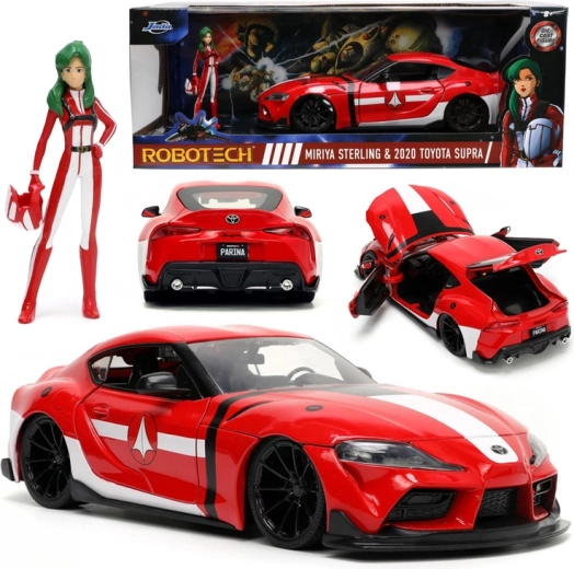 Metalowy model ROBOTECH: Miriya Sterling & Toyota Supra 2020 1:24 z figurką
