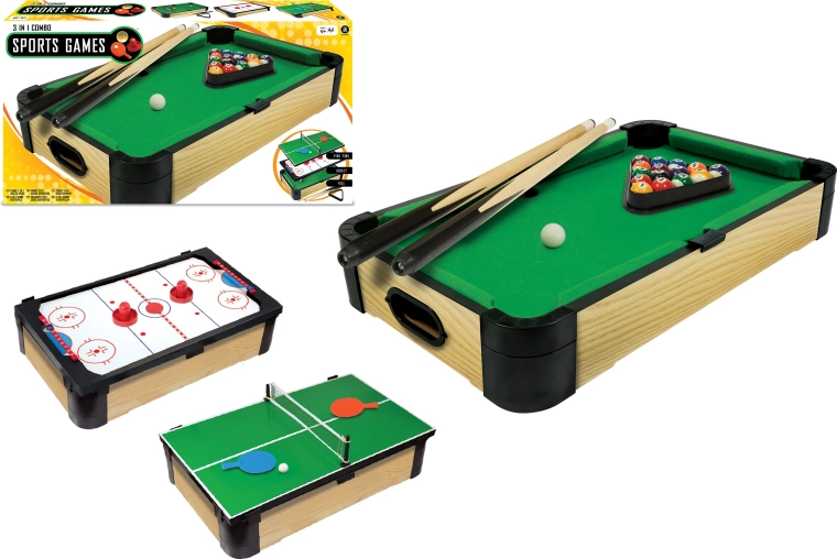 Stolikowy bilard 3w1 Triple-Play 60 cm