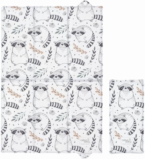 Ceba Baby turystyczna mata do przewijania Raccoon 40 × 60 cm