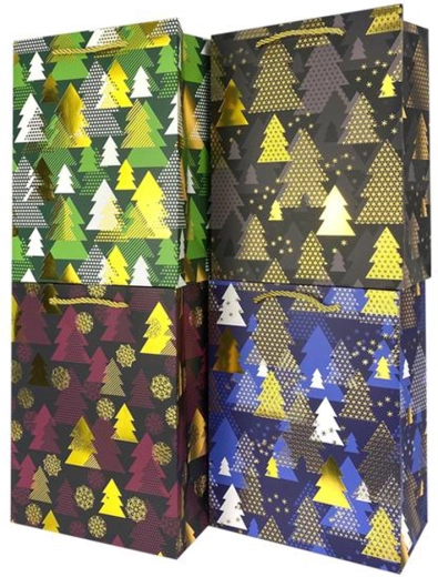 Świąteczna papierowa torebka prezentowa 23 × 18 × 10 cm (mix motywów)