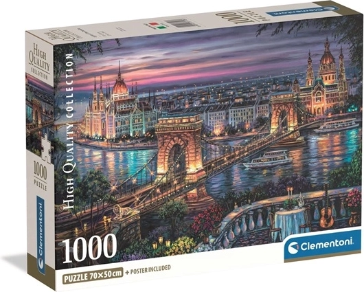 Clementoni puzzle Compact Światła nad Dunajem 1000 elementów