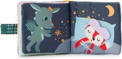 tekstylniana książeczka z gryzakiem smoczek Joe od Lilliputiens