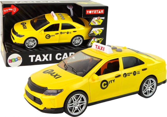 Auto taxi 1:14 ze światłami i dźwiękami – żółte