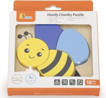 Drewniane puzzle – układanka Pszczółka dla najmłodszych