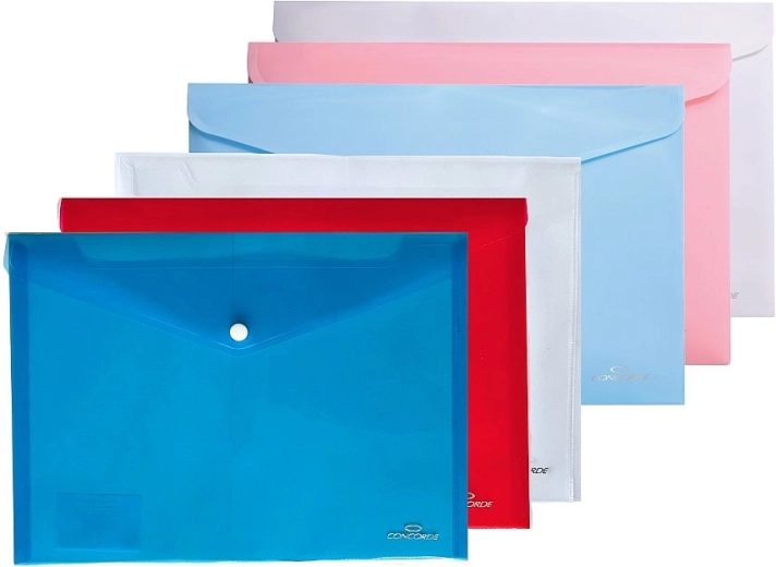 Teczki na dokumenty z napą A4 – mix kolorów CONCORDE