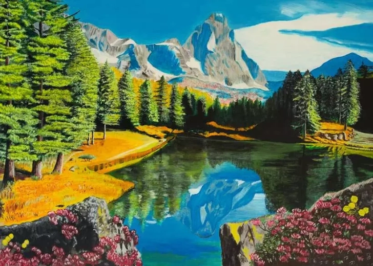 Ravensburger Puzzle Odbicie skalistej góry XXL 300 elementów