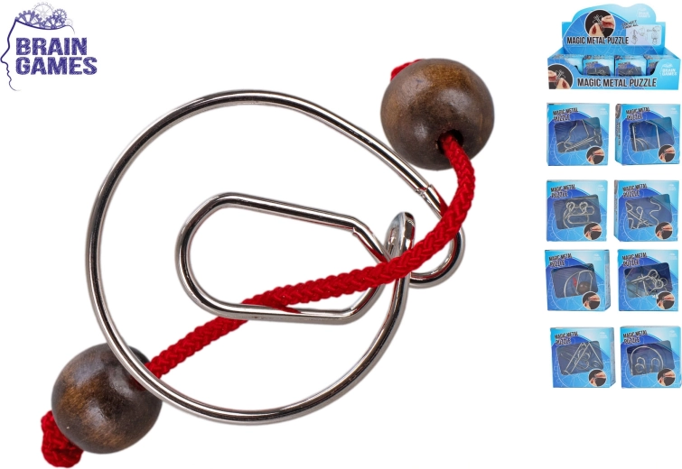 Metalowe łamigłówki Brain Games – zestaw 8 wariantów