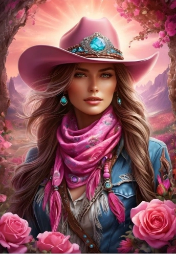 BLUEBIRD puzzle Różowa cowgirl 1000 elementów