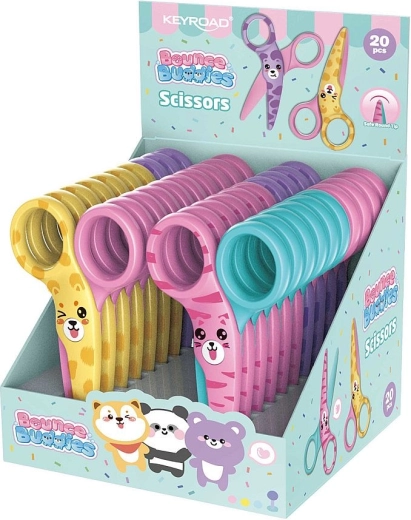Dziecięce nożyczki bezpieczeństwa KEYROAD Zwierzątka 10,5 cm