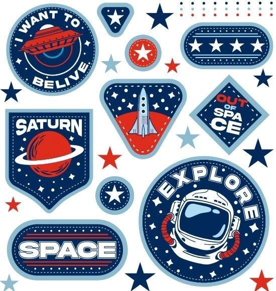 Kosmiczne naszywki do naprasowywania