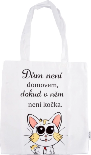 Bawełniana torba CAT HOME biała