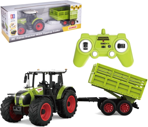 Ciągnik RC Claas z przyczepą na pilota - 1 sztuka