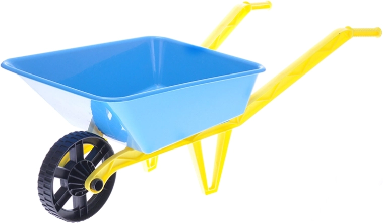 Dziecięca plastikowa taczka do piasku 72 × 29 × 25 cm – niebieska