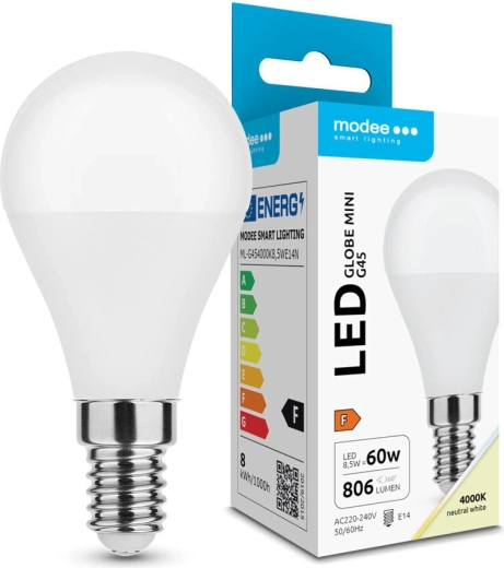 Modee LED żarówka Globe Mini G45 8,5 W E14 806 lm neutralna biel