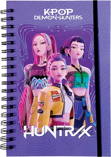 Fioletowy notes spiralny K-Pop Demon Hunters HUNTR/X