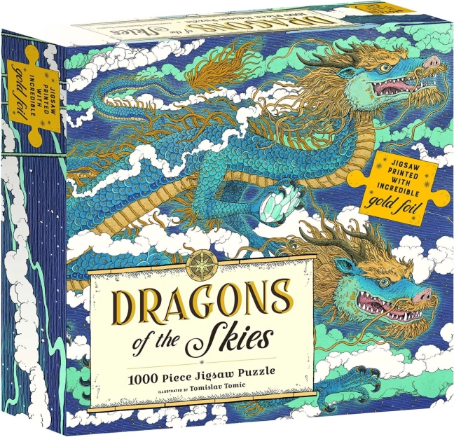 MAGIC CAT metaliczne puzzle niebiańskie smoki 1000 elementów