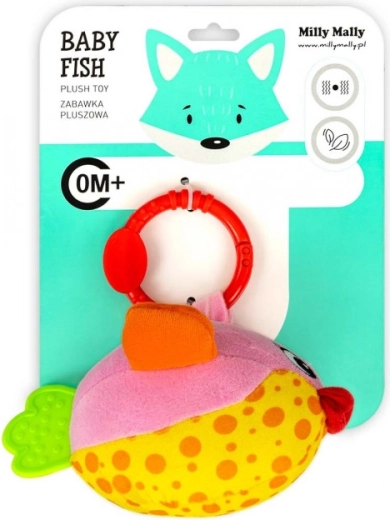 Zawieszana pluszowa rybka Baby fish różowa - 1 szt.