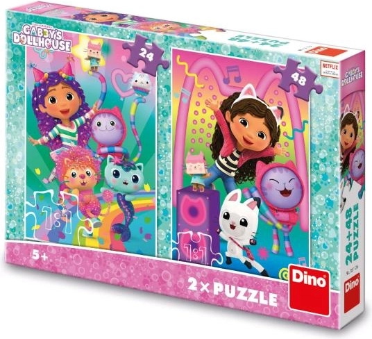 Puzzle dla dzieci Impreza dyskotekowa 24+48 elementów