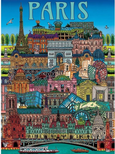 Puzzle Gibsons widok na Paryż 500 elementów