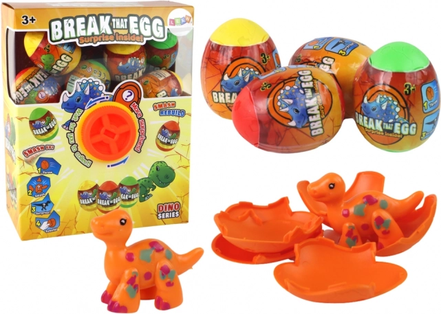 Wykluwające się jaja dinozaurów z kolorową skorupką - zestaw 12 szt.