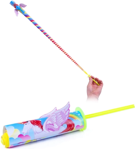 Papierowe zwijane jojo z jednorożcem 20 cm – 1 sztuka