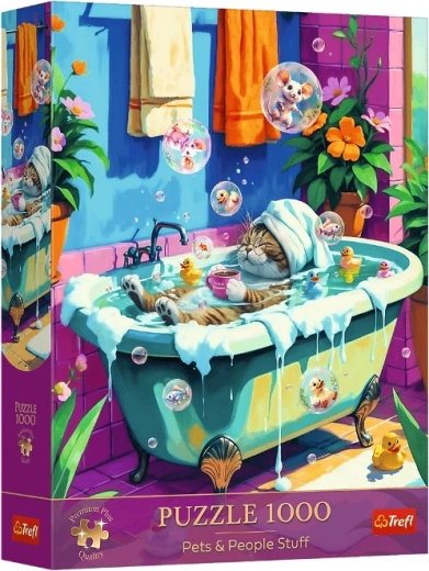 Puzzle 1000 Premium Plus – miau, relaks, powtarzaj