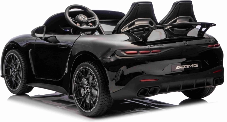 Elektryczny samochodzik MERCEDES-BENZ GT63 AMG 24V – czarny, dwuosobowy