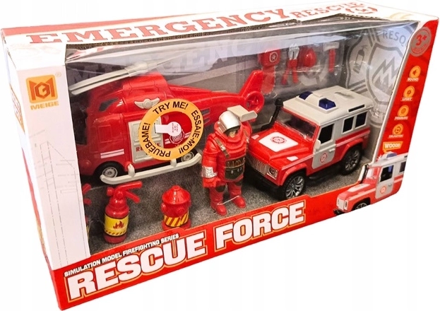 Rescue Force dziecięcy zestaw ratunkowy z helikopterem, SUV-em i figurką
