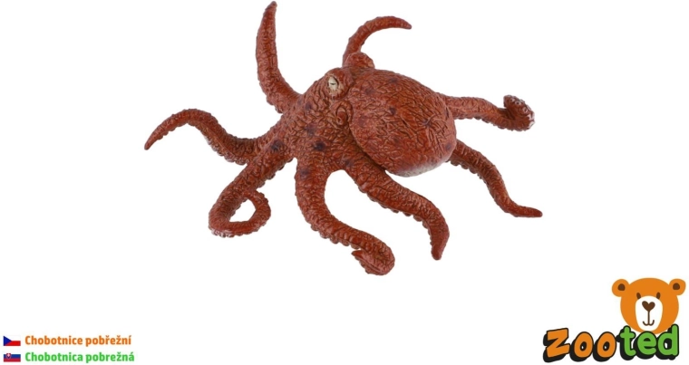 Plastikowa figurka ośmiornicy przybrzeżnej 8 cm