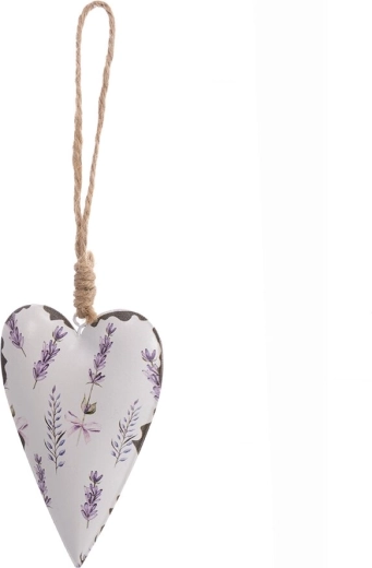 Białe serce z blachy – dekoracja 11 cm
