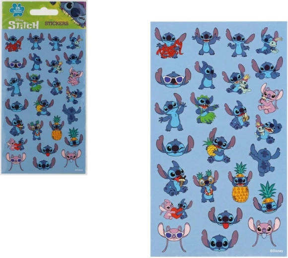 Naklejki wielokrotnego użytku Lilo i Stitch, niebieskie - 1 sztuka