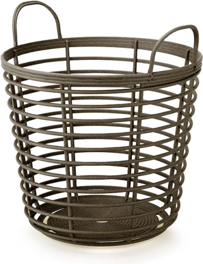 Kosz z uchwytami Zanzi Basket Eco Wood 37,4 cm – kawa
