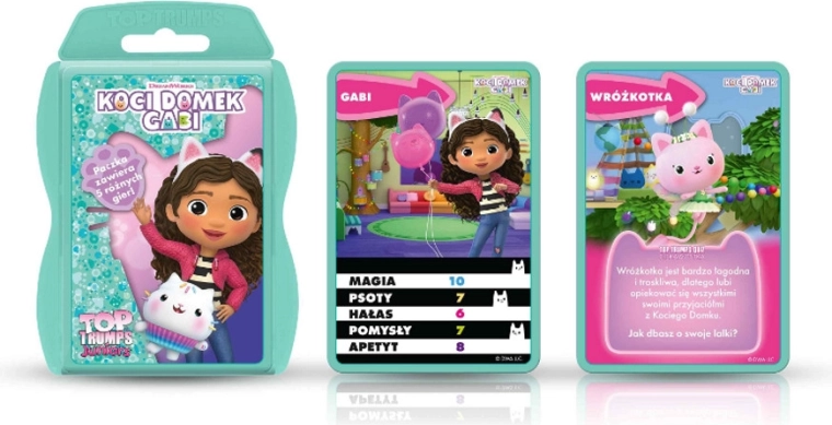 Karciana gra towarzyska Top Trumps Junior – Gabby i Koci Domek