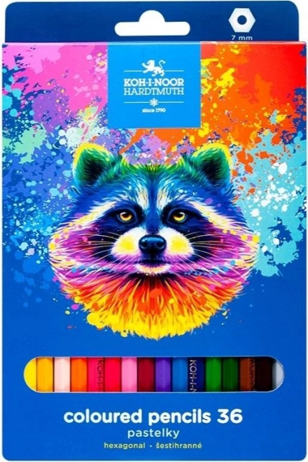 Sześciokątne kredki Misiu 36 szt.