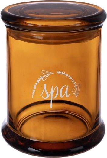 Spa kosmetyczny słoik z bursztynowego szkła 330 ml z pokrywką