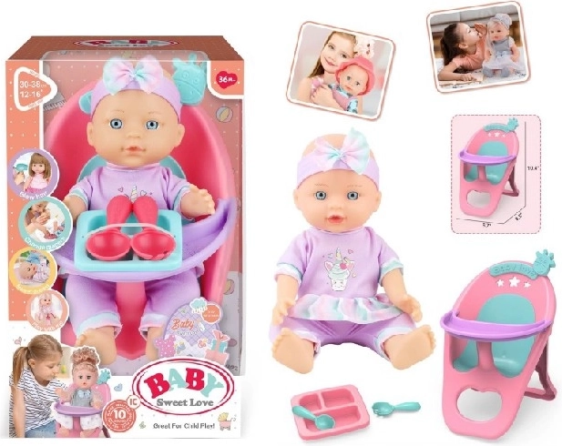 Baby Sweet Love – lalka niemowlę z krzesełkiem