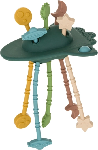 Silikonowa zabawka sensoryczna Petite&Mars Crazy Rocket Misty Green 10m+