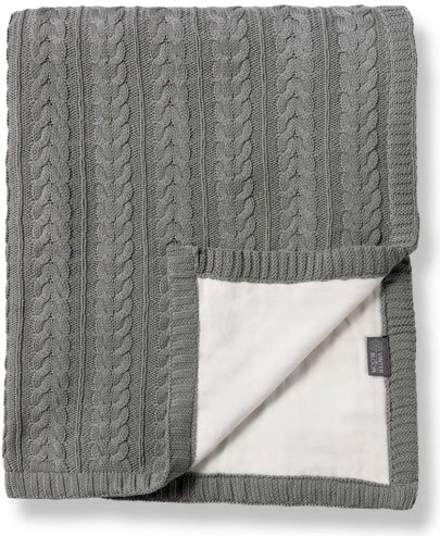Vinter & Bloom dwustronny kocyk dziecięcy Cotton Cuddly Misty Grey