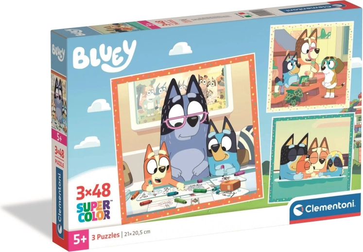 Puzzle BLUEY 3×48 elementów