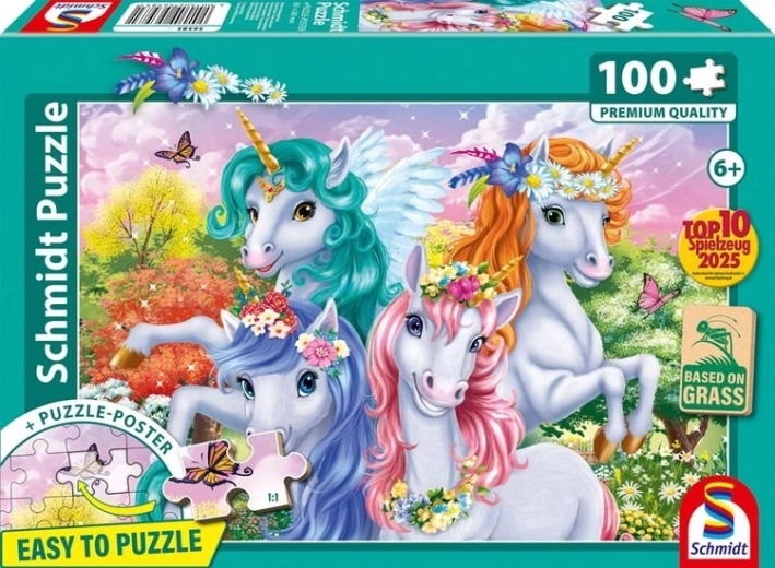 Schmidt puzzle Ujęcie jednorożców 100 elementów