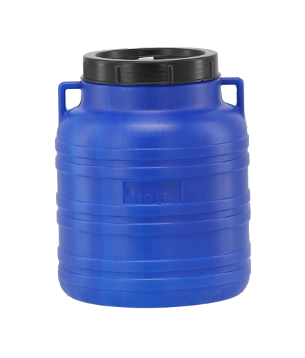 Plastowy pojemnik do kiszenia 10 l z szeroką szyjką i zakręcaną pokrywą