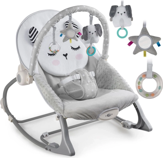 Leżaczek z wibracjami Nukido – szary