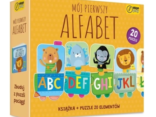 Moja pierwsza abeceda: Edukacyjne puzzle i książka dla dzieci
