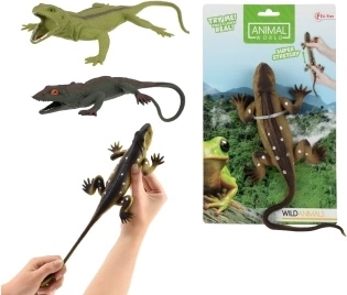 Rozciągliwa gumowa jaszczurka z kuleczkami w środku